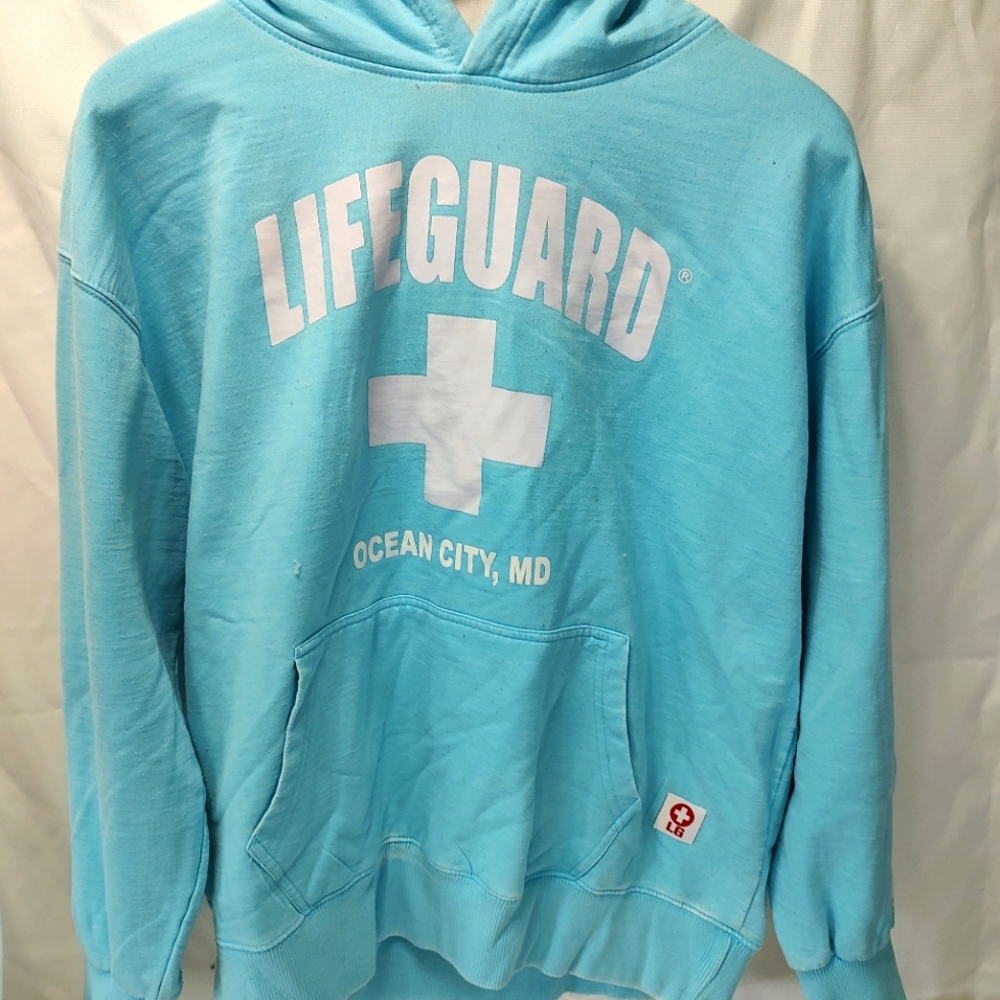 Pop Surf Ocean City Turquoise Women's Large Hoodie
